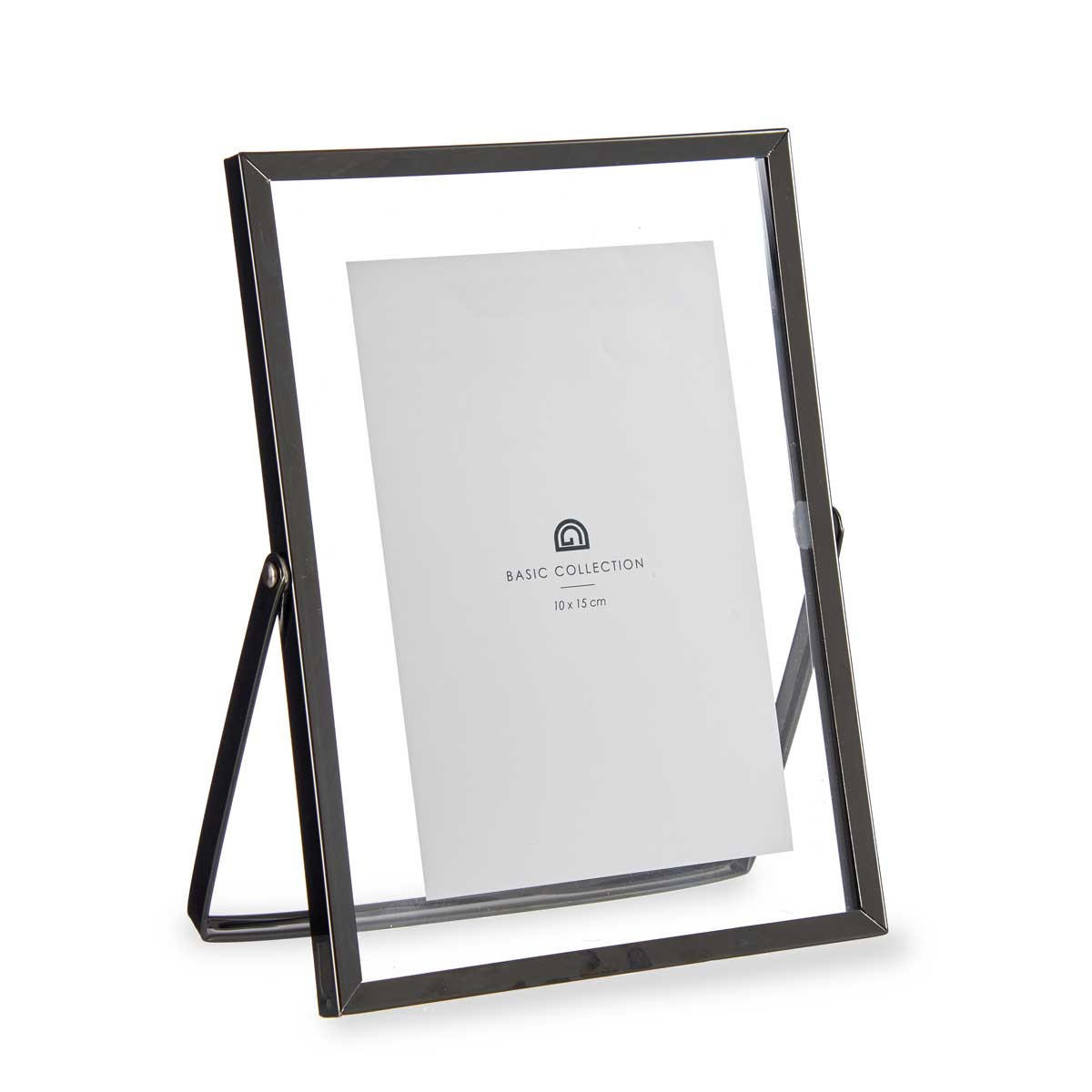 FOTORAHMEN Metall 10/15 cm - Schwarz, Metall (15.5/1/20.7cm) - Giftdecor
