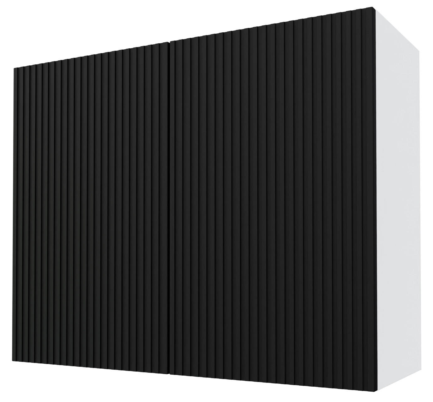 Feldmann-Wohnen Küchenhängeschrank Schwarz, Weiß 90x72x32.5 cm