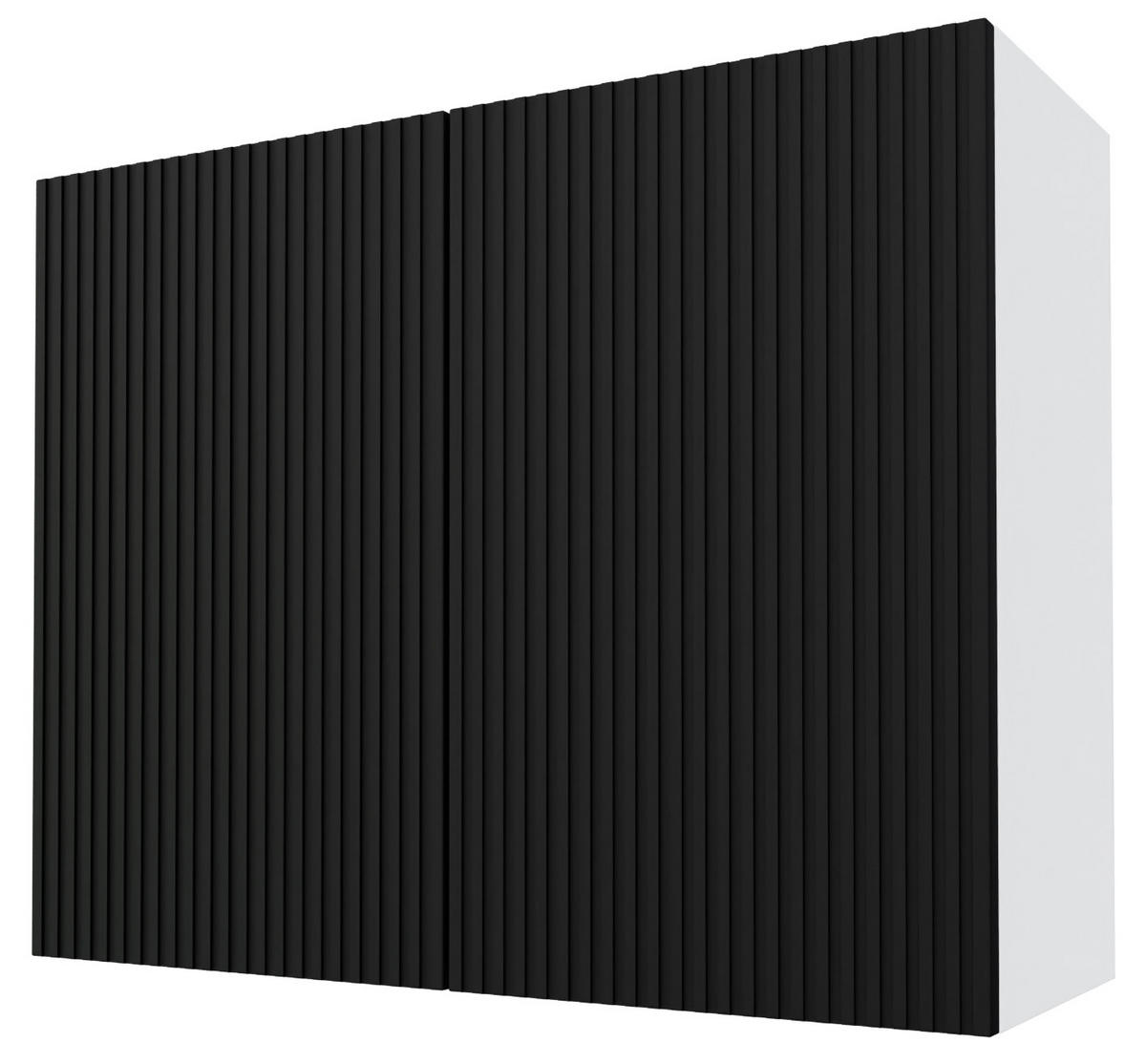 KÜCHENHÄNGESCHRANK Lamello W3/90 Schwarz Matt / Weiß 90 / 32,5 / 72cm - Schwarz/Weiß, Holz/Holzwerkstoff (90/72/32.5cm) - Feldmann-Wohnen