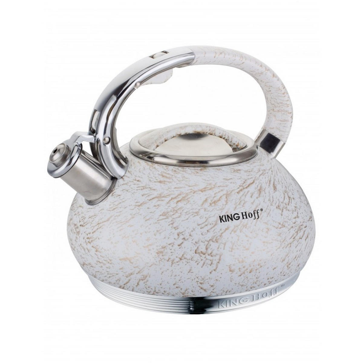 WASSERKESSEL Weiß 22/19/21 cm KH1066 - Weiß, Metall (22cm) - Kinghoff 