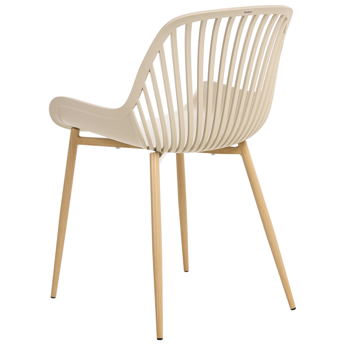 ESSZIMMERSTUHL 4er Set Beige Kleve - Hellbraun/Beige, Kunststoff (49/82/57cm) - Beliani