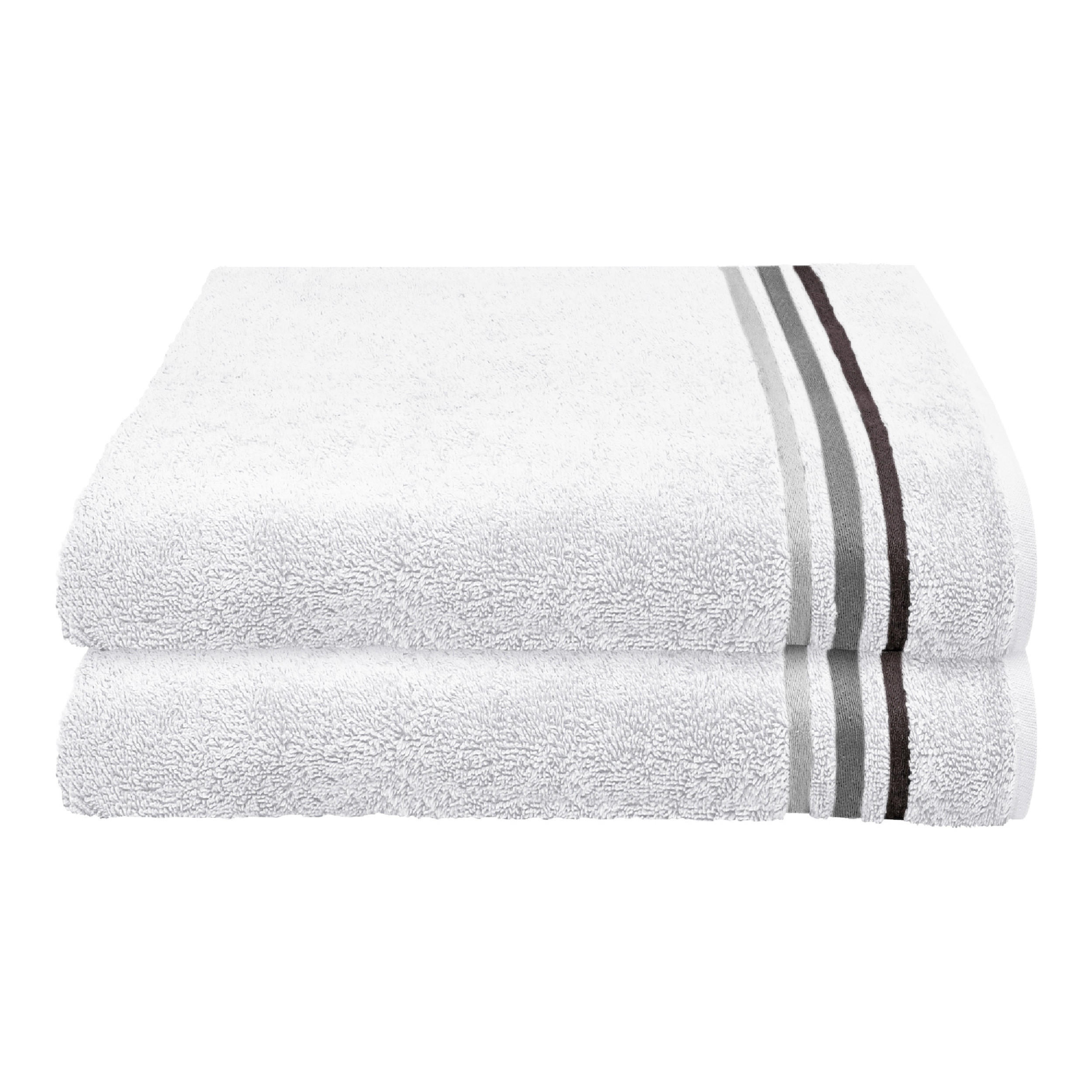 DUSCHTUCHSET Skyline Color - 2-teilig - 70 x 140 cm - Weiß - Weiß, Textil (70/140cm) - SCHIESSER