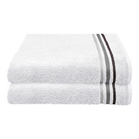 DUSCHTUCHSET Skyline Color - 2-teilig - 70 x 140 cm - Weiß - Weiß, Textil (70/140cm) - SCHIESSER