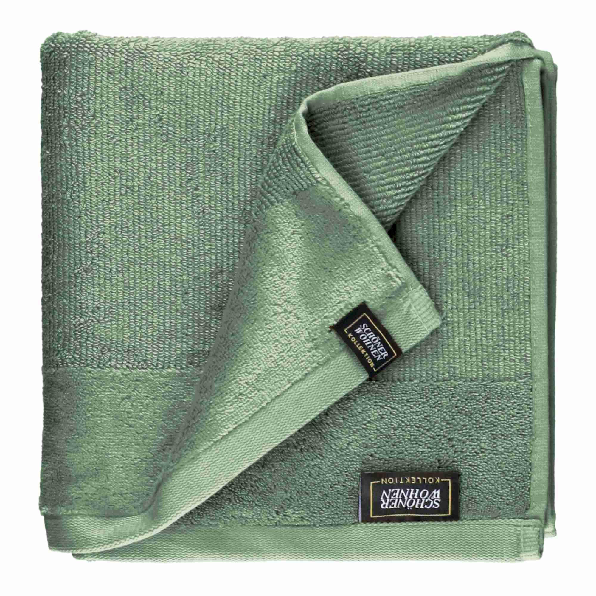 HANDTUCH SENSE-4 - Grün, Textil (50/100cm) - Schöner Wohnen