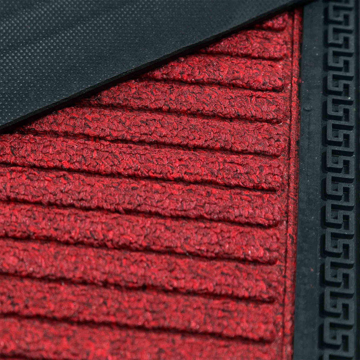 FUSSMATTE AUßEN BORDER STAR 2ER SET - Rot, Textil (25/60cm) - Astra