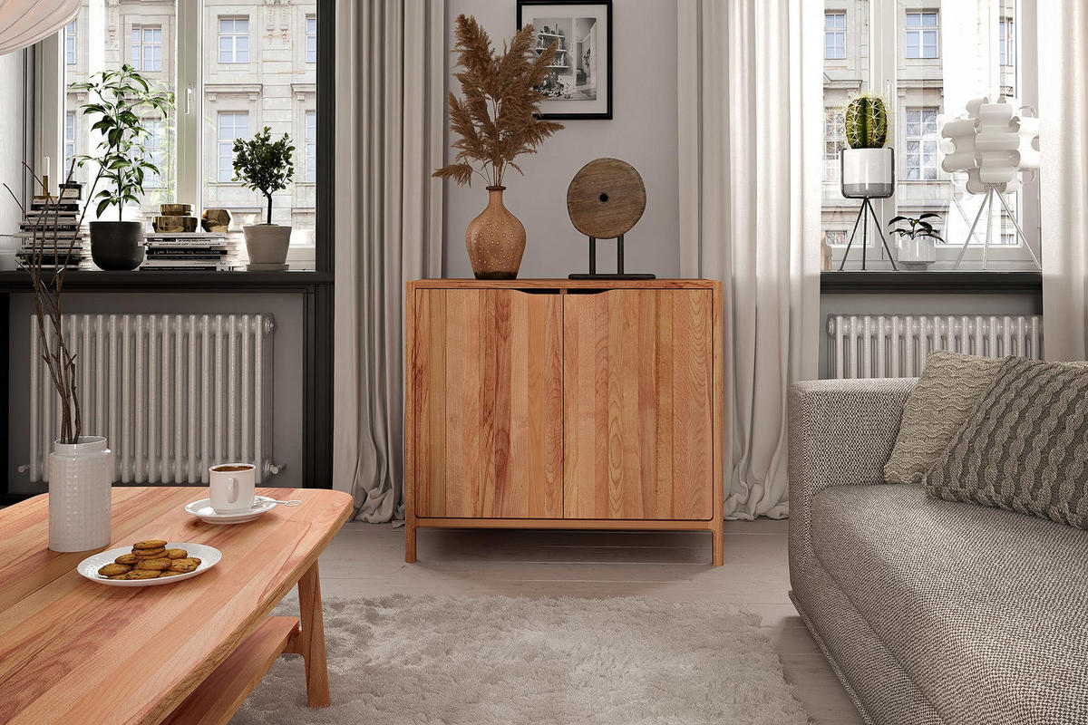 KOMMODE PAUL Kernbuche - Kernbuche, Holz (95/80/50cm) - byoak