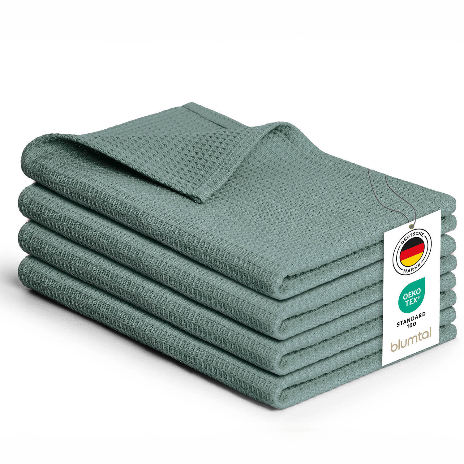 GESCHIRRTÜCHER Frigg 4er-Set, 50/70 cm, Grün - Grün, Textil (30/30cm) - Blumtal