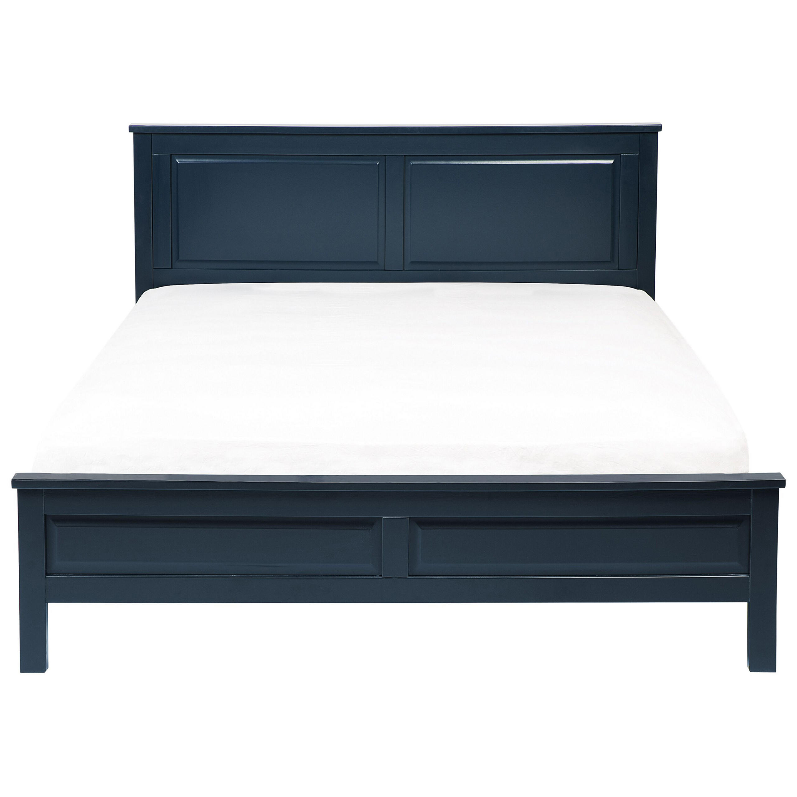 HOLZBETT 180/200cm Dunkelblau Olivet - Dunkelblau, Holz (180/200cm) - Beliani