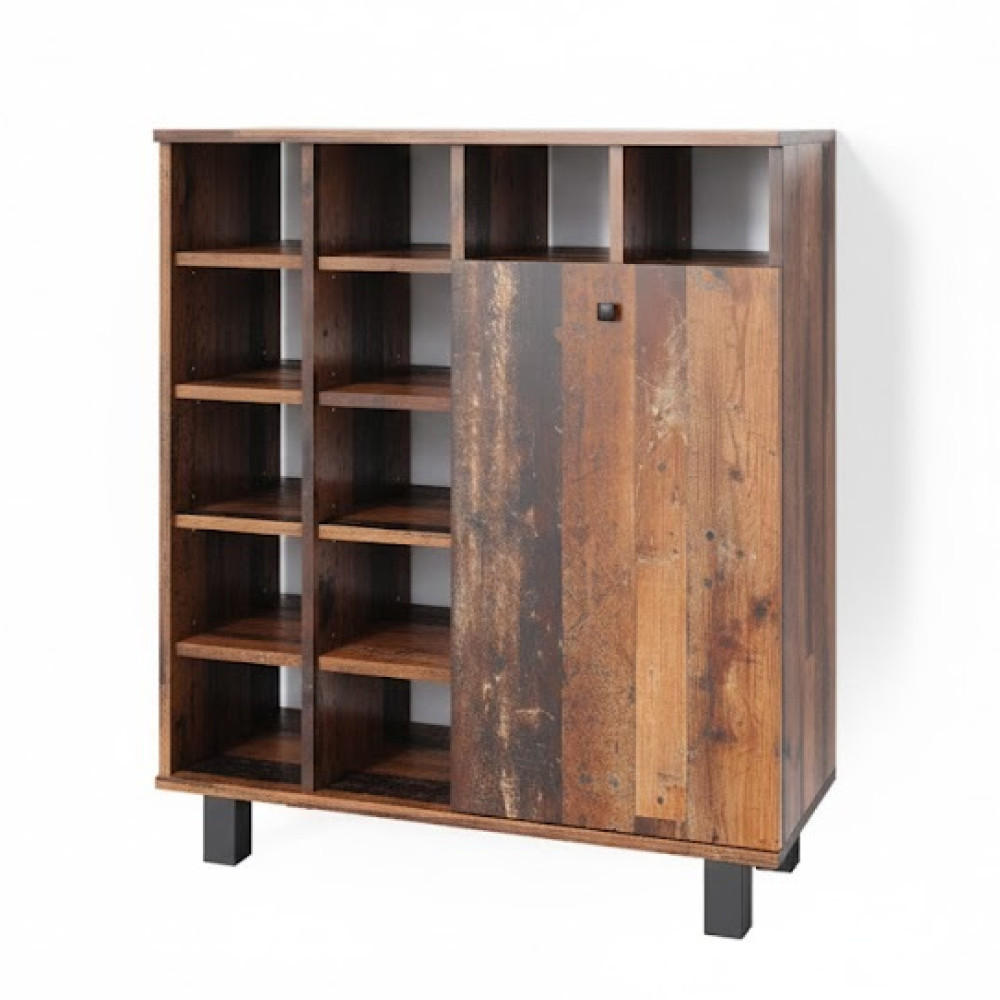 BADSCHRANK Fynn Eiche rustikal 78.4 x 91.6 cm - Wildeiche, Holzwerkstoff (78.4/91.6/34cm) - Vicco