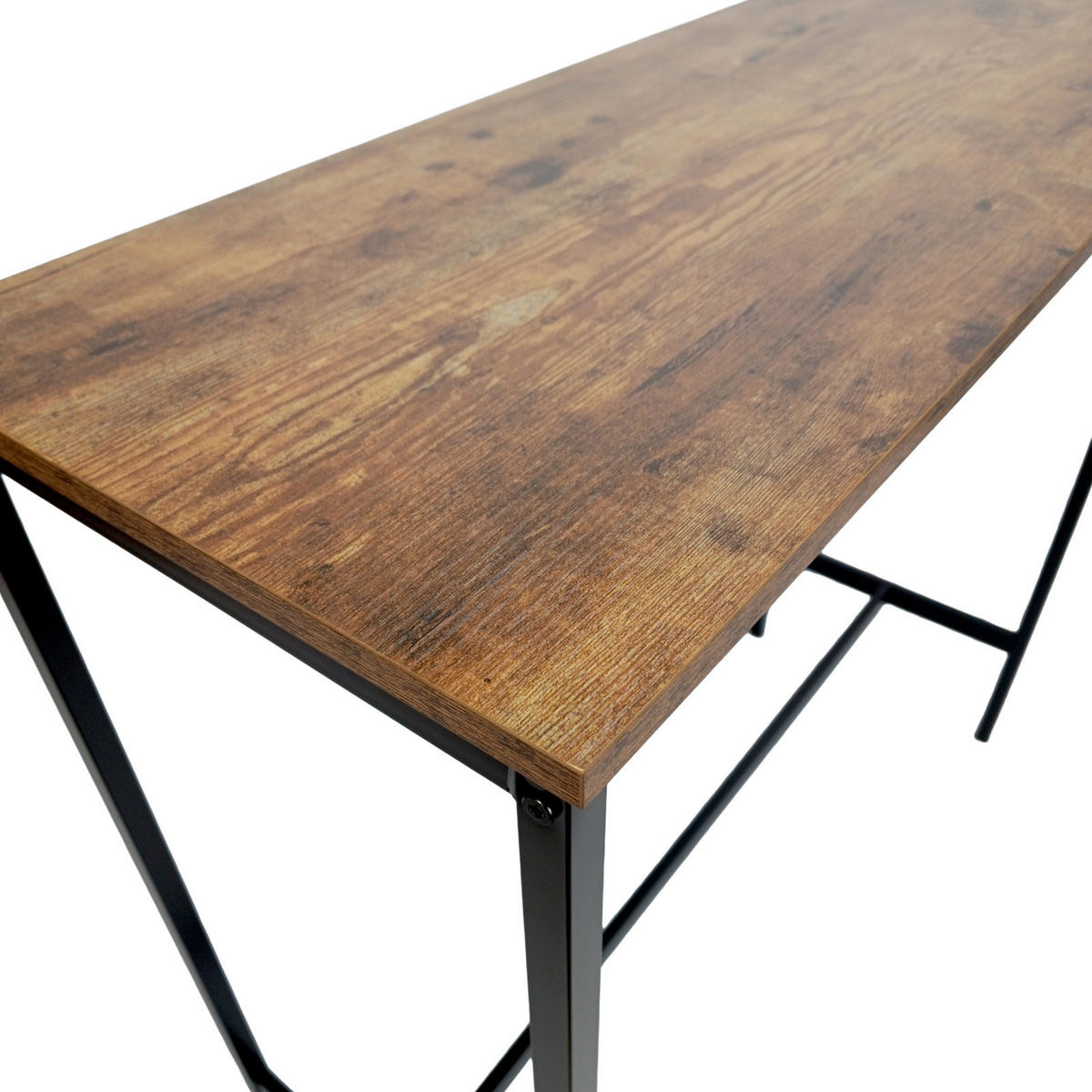 BARTISCH Holzoptik Metall Dunkelbraun Schwarz Küchentisch 100×40×90 cm - Dunkelbraun/Schwarz, Holzwerkstoff/Metall (40/100/90cm) - Begryf