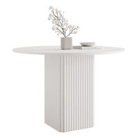 ESSTISCH FLORA 100/76 cm, Metallgestell, Weiß - Weiß, Holzwerkstoff/Metall (100/100/76cm) - Idohome