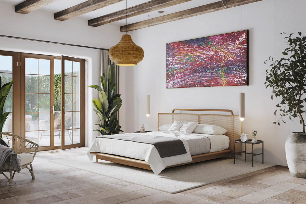 ÖLGEMÄLDE XXL Bunt 200/100 cm - Multicolor, Holz/Textil (6.68/100cm) - KUNSTLOFT