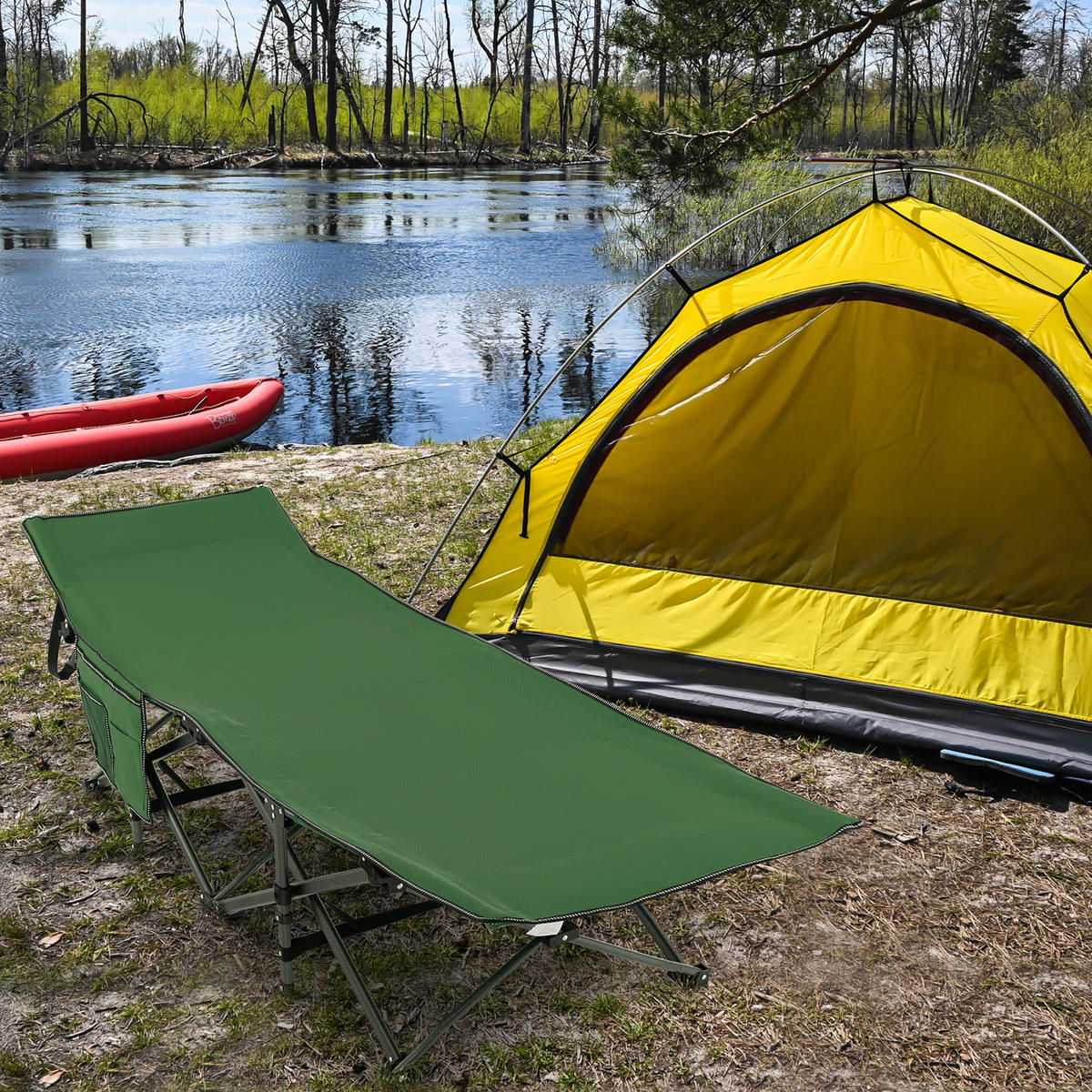 CAMPINGLIEGE Klappbare Grün - Grün, Metall - COSTWAY