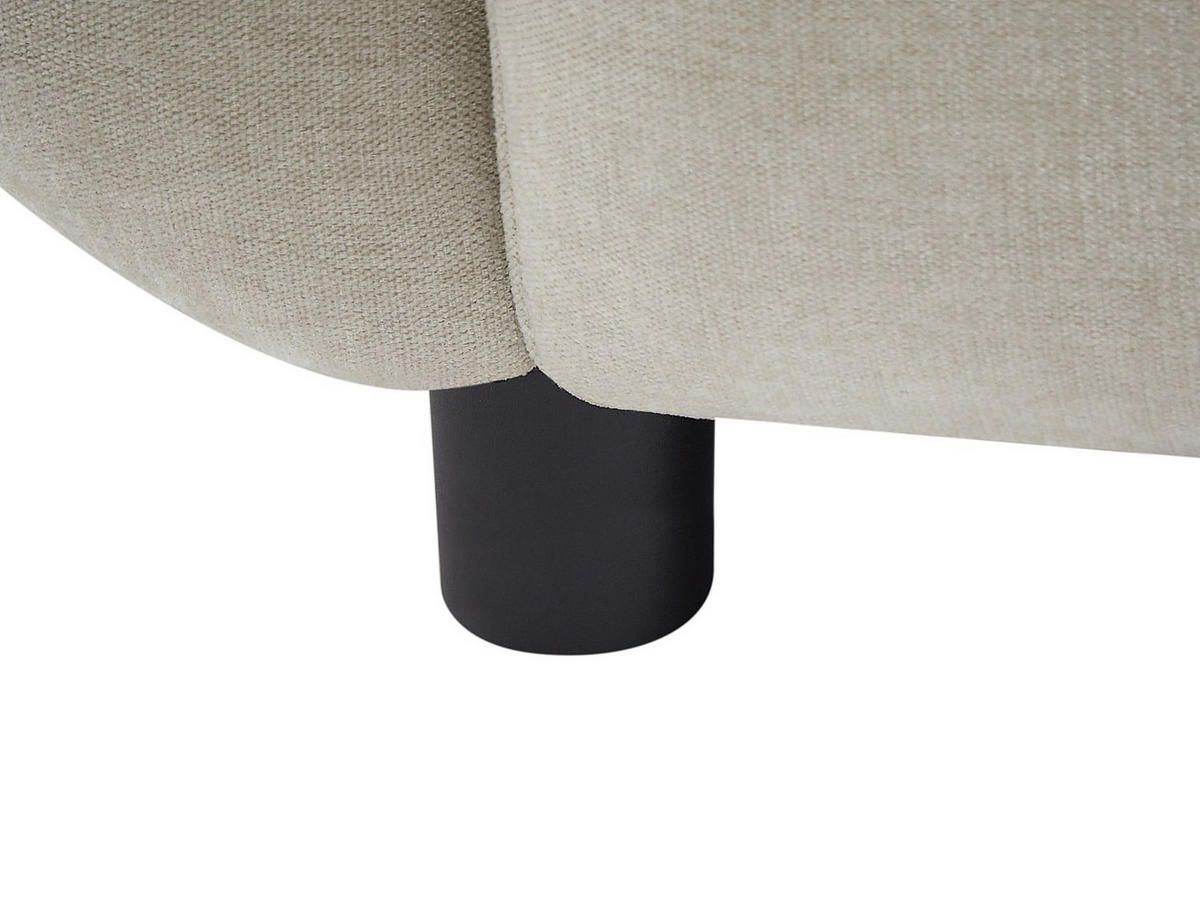 SOFA - 3 Personen - stoff - beige Julori - Beige, Kunststoff/Textil (205/76/92cm) - Vente-Unique