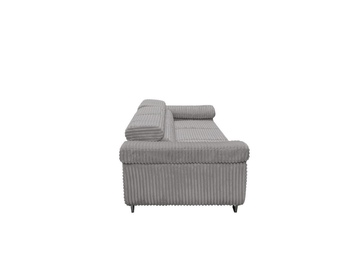 GUSTAW Sitzgarnitur 3+2+1, Schlafsofa 3-Sitzer, Cordbezug Hellgrau - Hellgrau, Textil (225/92/101cm) - KS Home Concept