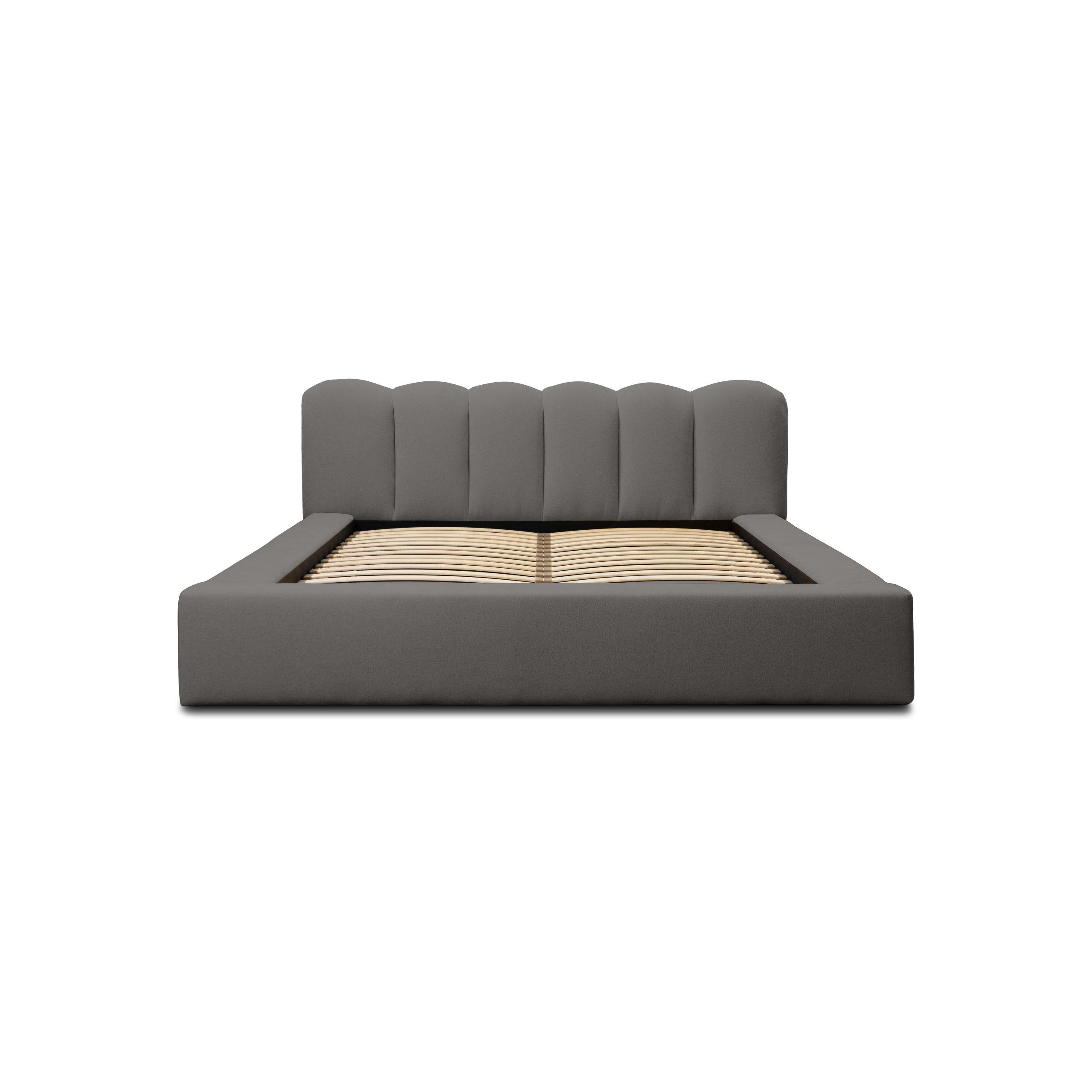 POLSTERBETT schenilen Struktur Ranera 160x200 cm, Dunkelgrau - Dunkelgrau, Textil (160/200cm) - Fedve