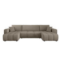 WOHNLANDSCHAFT Aice U-Form 317 cm – mit Schlaffunktion, Bettkasten, Kissen & bequemer Wellenfederung - Taupe, Kunststoff (317/85/146cm) - Wohnideebilder
