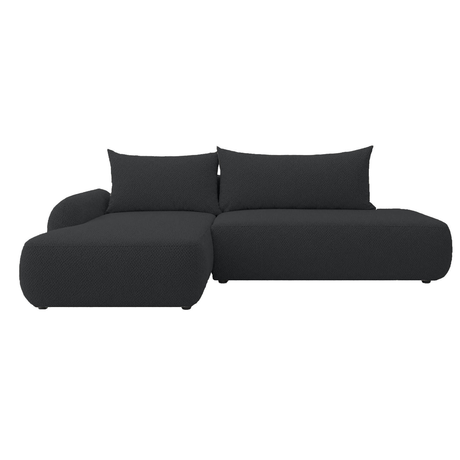 ECKSOFA Munduk I mit Schlaffunktion, Anthrazit - Dunkelgrau, Textil (302/184cm) - Fedve