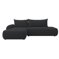 ECKSOFA Munduk I mit Schlaffunktion, Anthrazit - Dunkelgrau, Textil (302/184cm) - Fedve