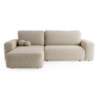 ECKSOFA Hellbeige ILO Mit Schlaffunktion Und Bettkasten - Beige, Textil (282/177cm) - Sepro Meble