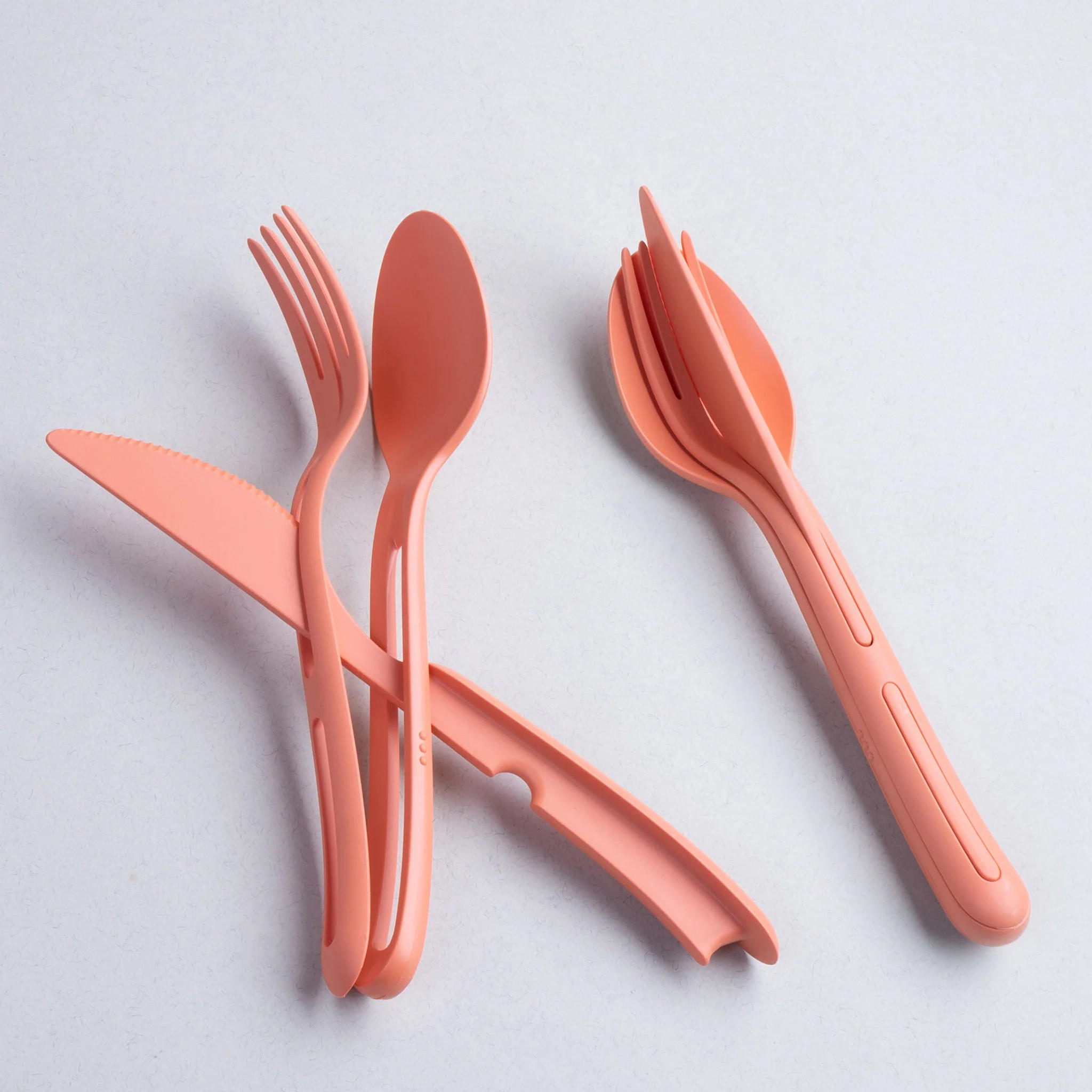 REISEBESTECK-SET Klikk - Orange, Kunststoff - Koziol