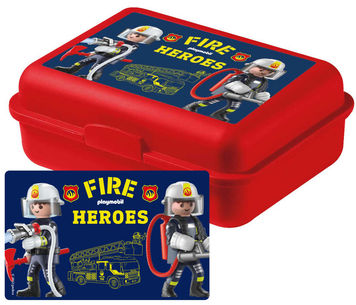 BROTDOSE Playmobil City Action Feuerwehr Rot 17,5 x 12,8 x 6,9 cm - Rot, Kunststoff (17.5/6.9/12.8cm) - Playmobil