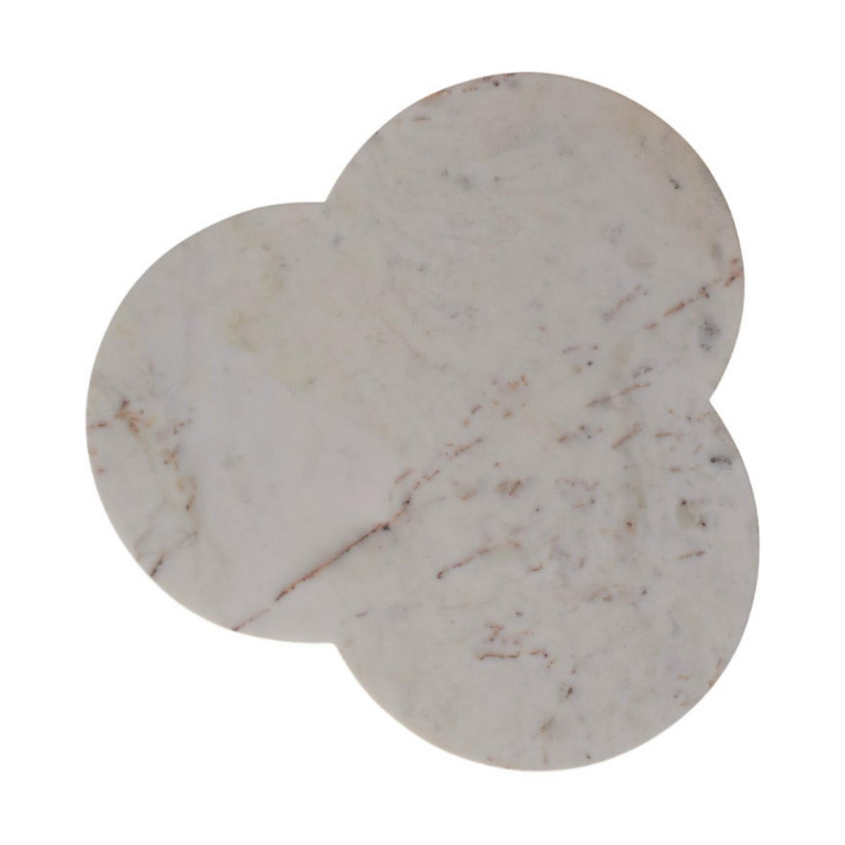 COUCHTISCH mit Samt-Mokka-Finish, Marmor, weiß und dunkelbraun - Dunkelbraun, Holz (82/82/42cm) - Artisan Furniture