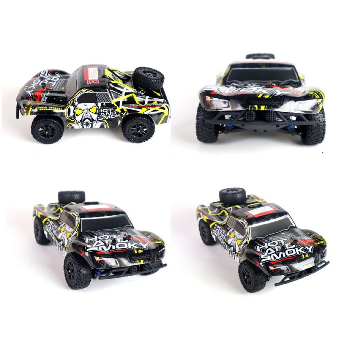 RC BUGGY HS301-1E 1:18 schwarz Allradantrieb, 25A ESC, Stoßdämpfer, Fernbedienung, Akku enthalten - Schwarz, Kunststoff (19/8/29cm) - Es-Toys