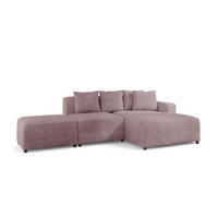 ECKSOFA Megan Xs In Poso - Altrosa, Holzwerkstoff/Textil (304/165cm) - Fun Möbel