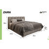 POLSTERBETT Zaira 160 x 200 cm mit Bettkasten und Lattenrost taschenfederkernmatratze 19cm - grau - Grau, Holz (160/200cm) - Panda Möbel