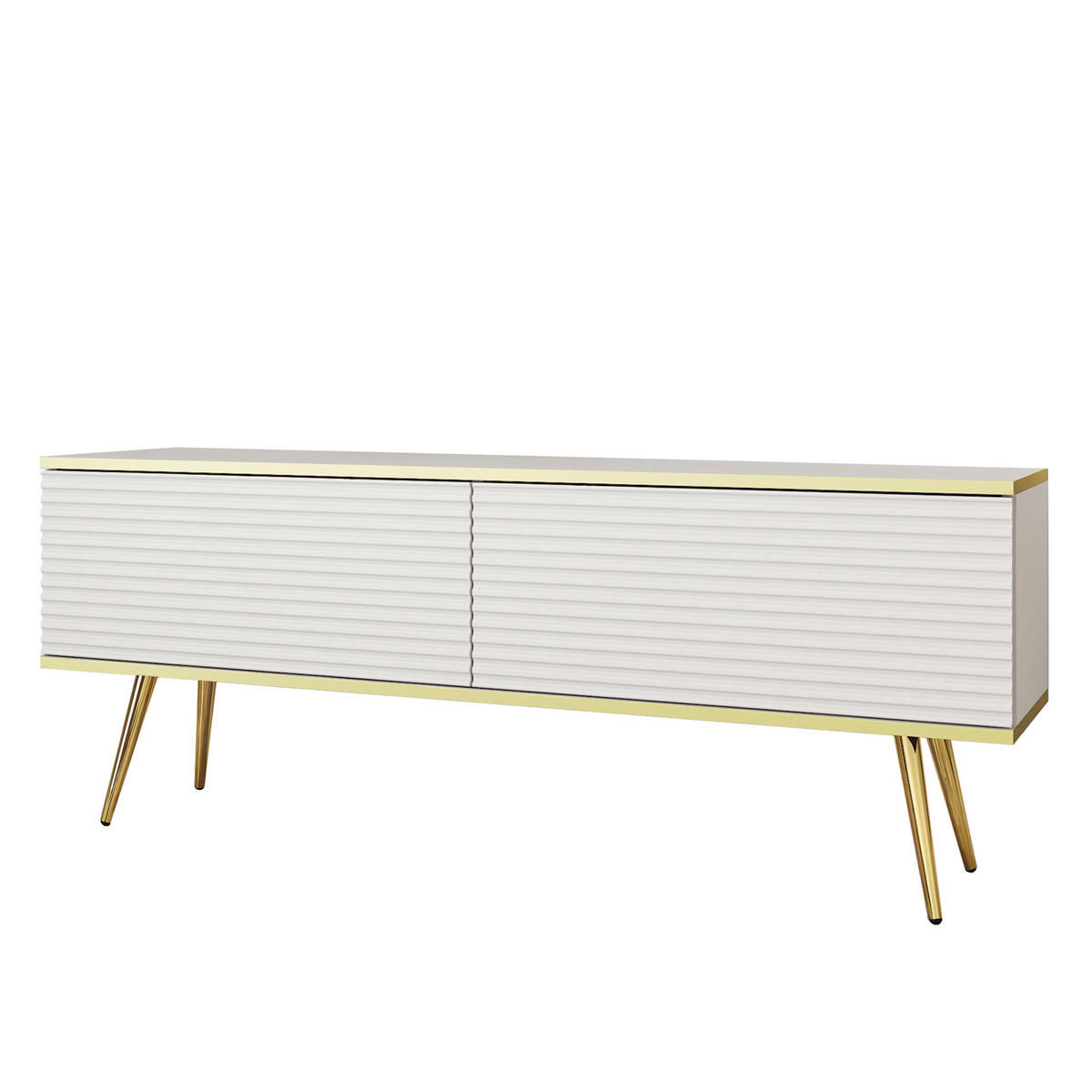 LOWBOARD VENEZIA 135/30/32 cm, Weiß - Weiß, Holzwerkstoff (135/30/32cm) - MASSENO