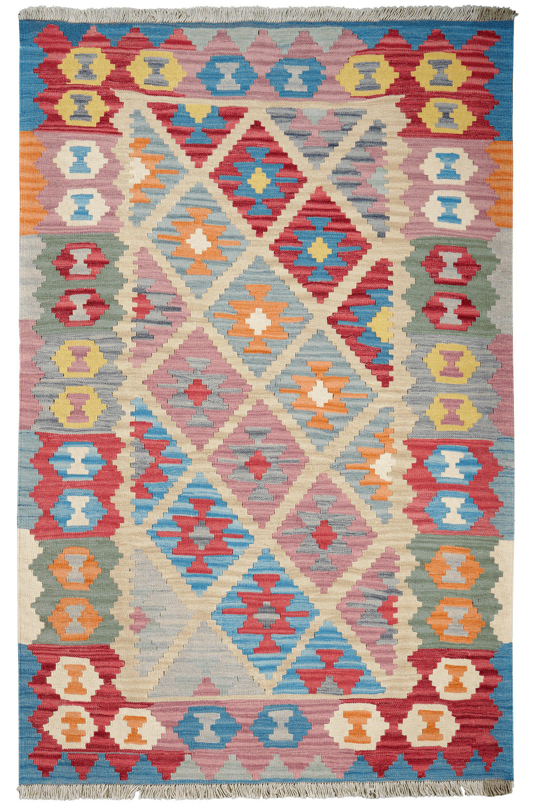 KELIM-TEPPICH handgewebt Gashgai Beige 189/122 cm Schurwolle - Beige, Textil (122/189cm) - Looma