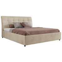 POLSTERBETT GALA CLASSIC 160/200 - Beige Velvet - Pocket-Matratze - Beige, Textil (160/200cm) - MKS