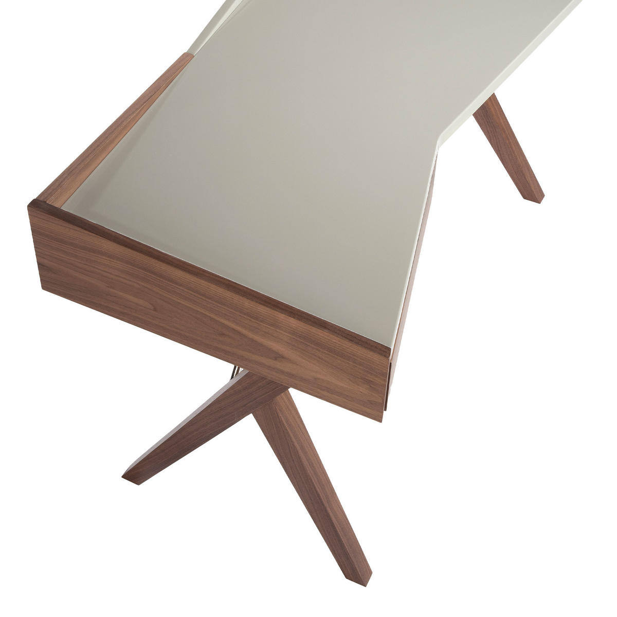 SCHREIBTISCH Walnuss Grau 120/60/81 cm - Walnussfarben/Grau, Holz (60/120/81cm) - ANGEL CERDA