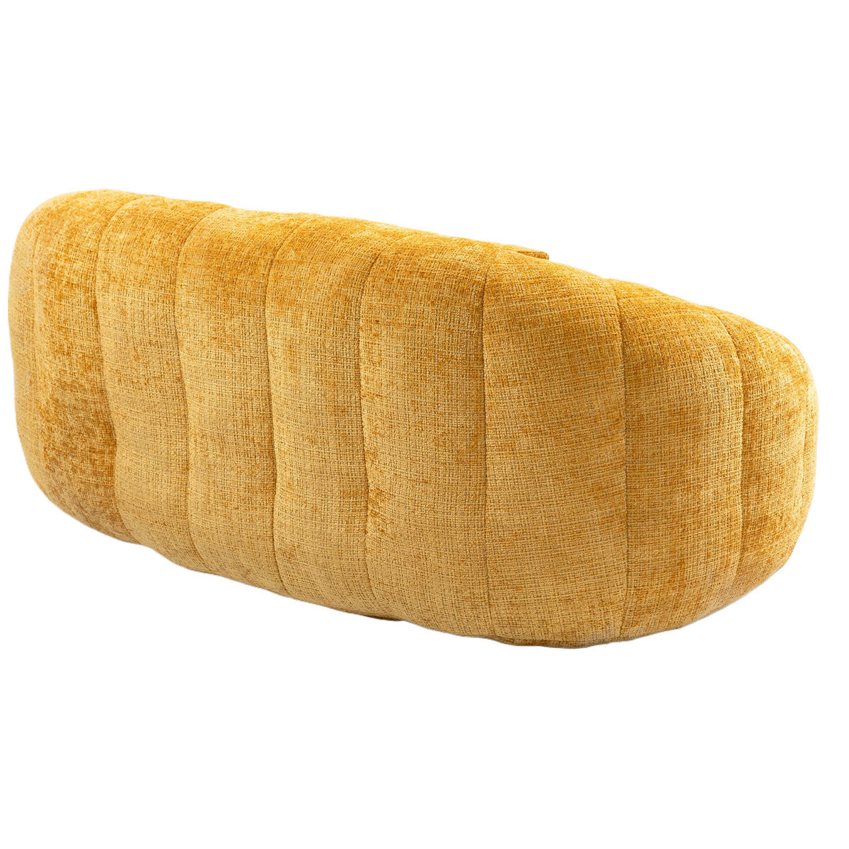 SITZSACK Chenille Gelb mit Armlehnen - Gelb, Textil (145/63/95cm) - WISHDOR