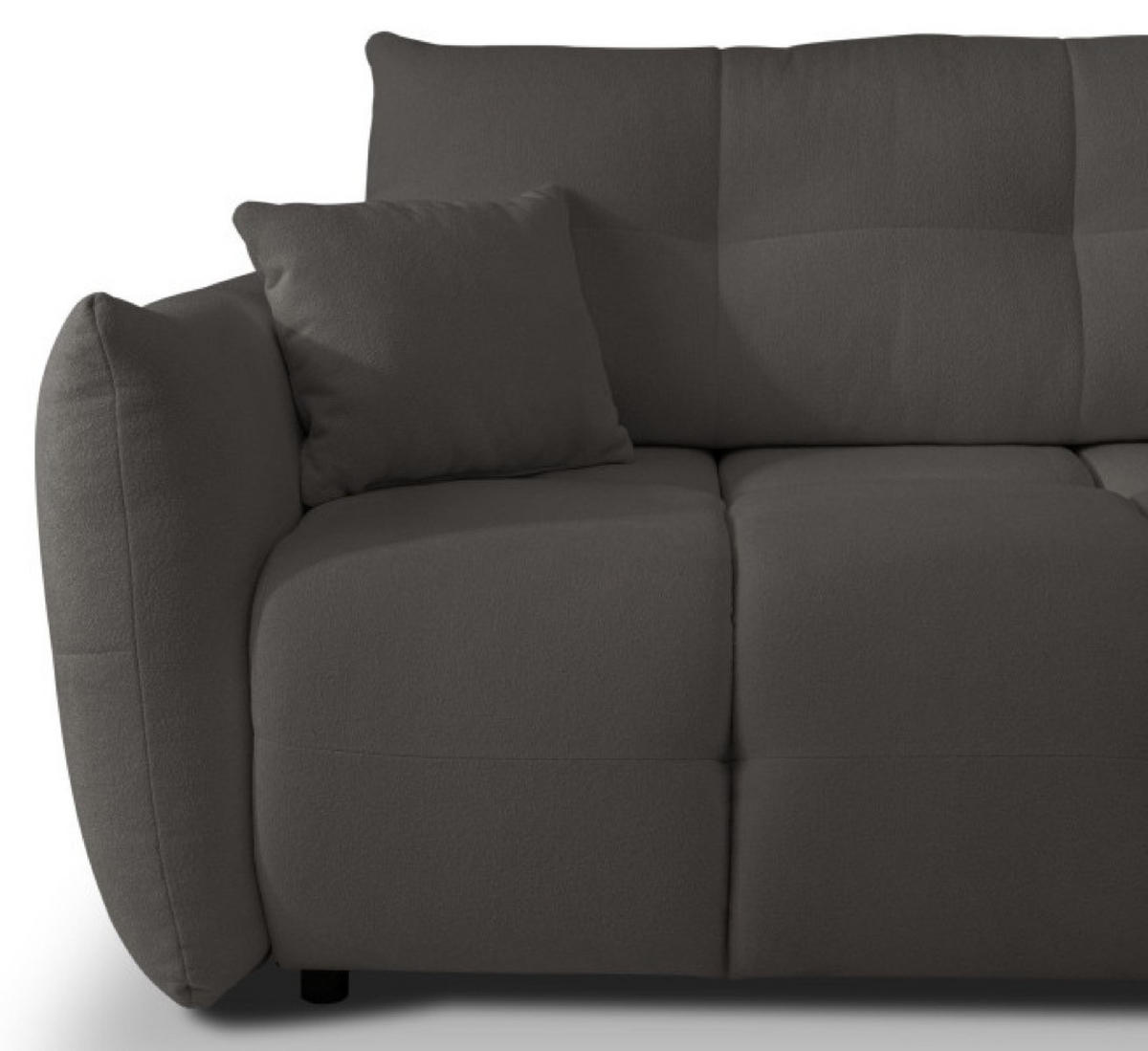 ECKSOFA Grafit BOSE Mit Schlaffunktion Rechts - Graphitfarben, Textil (177/257cm) - Sepro Meble