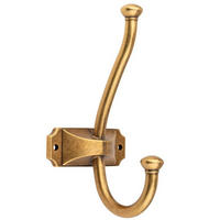 GARDEROBENHAKEN Oris Kleiderhaken Messing antik Wandhaken Garderobe Altmessing - Messingfarben, Metall (6.6/13.6/13.6cm) - Livingpoint24