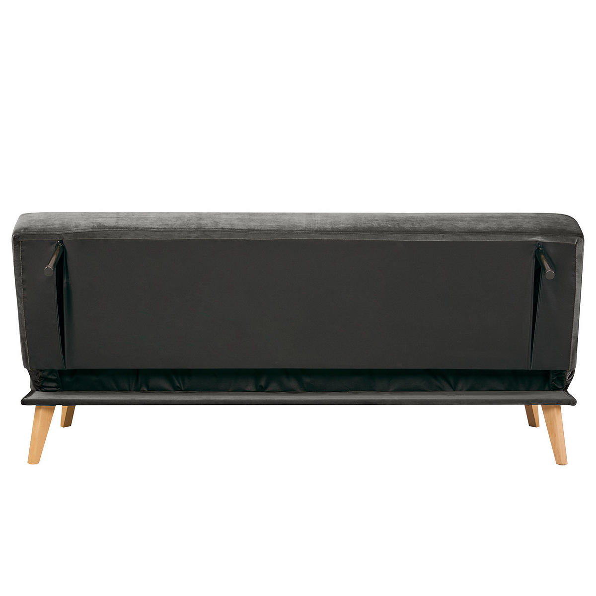 SCHLAFSOFA - Hellbraun/Dunkelgrau, Holz/Birkenholz (180/81/86cm) - home24