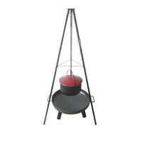 MULTI-GRILL-SET 4 in 1 - Ahornfarben, Metall (63/28/63cm) - Westfalia