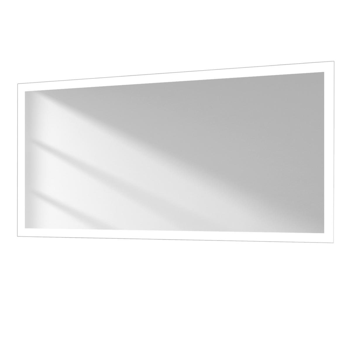 BADSPIEGEL mit Beleuchtung 120/60/3,5 cm - Weiß, Glas (60/3.5/120cm) - EMKE