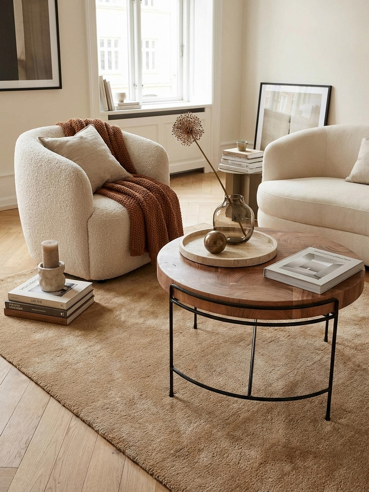 COUCHTISCH Industrial, Akazienholz Mattschwarz Metallgestell, 62x40x62 cm - Beige/Schwarz, Holz/Metall (62/62/40cm) - KADIMA DESIGN