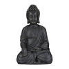 BUDDHA Figur - Anthrazit, Kunststoff (24/40/15cm) - Relaxdays