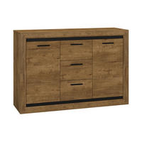 KOMMODE – 138 cm – Baltica – Schwarz / Eichefarben - Eichefarben/Schwarz, Holzwerkstoff (138/94/43cm) - hi-markt