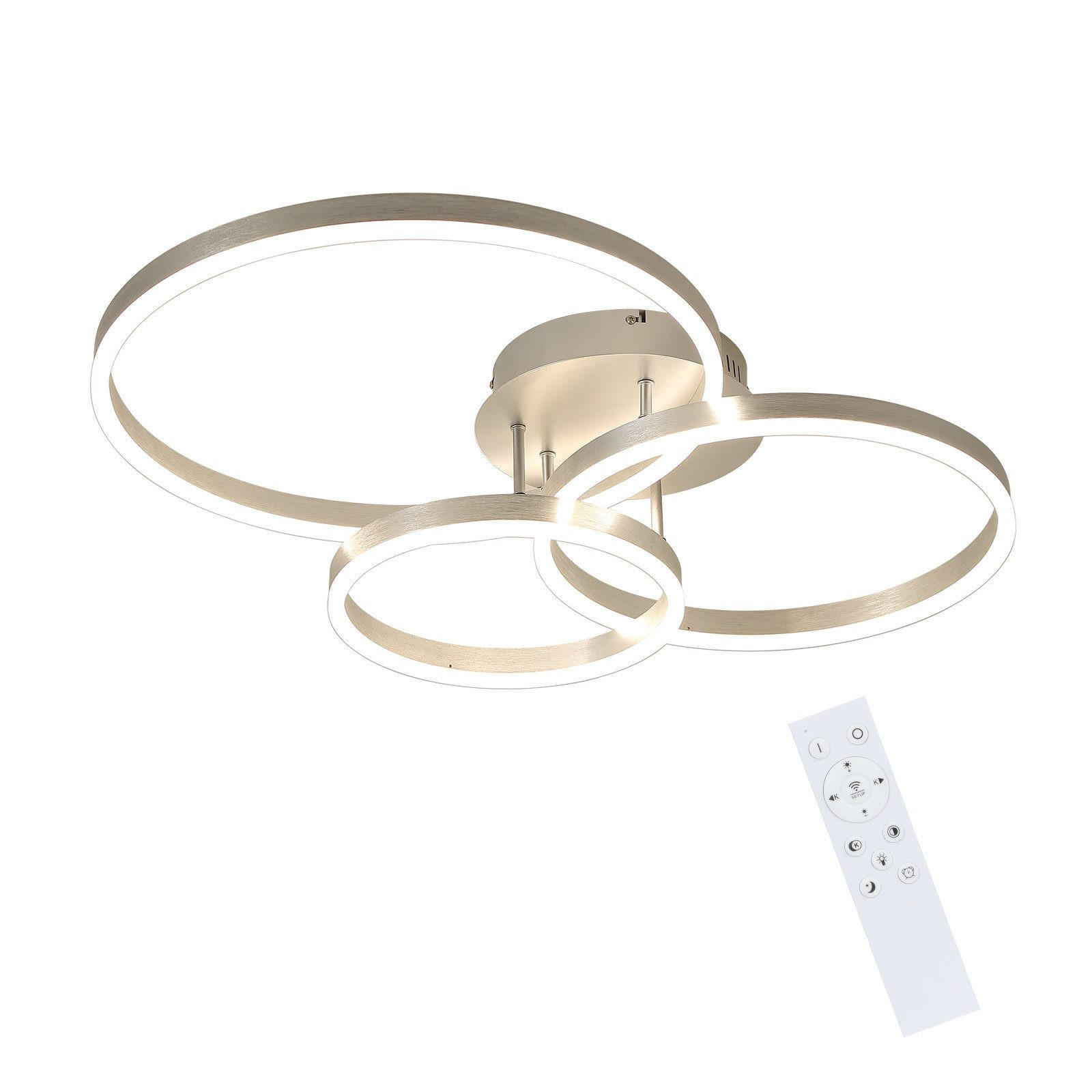 LED závěsné světlo Claudia III 82/58/24 cm - šedá, kov (82/58/24cm) - Nettlife