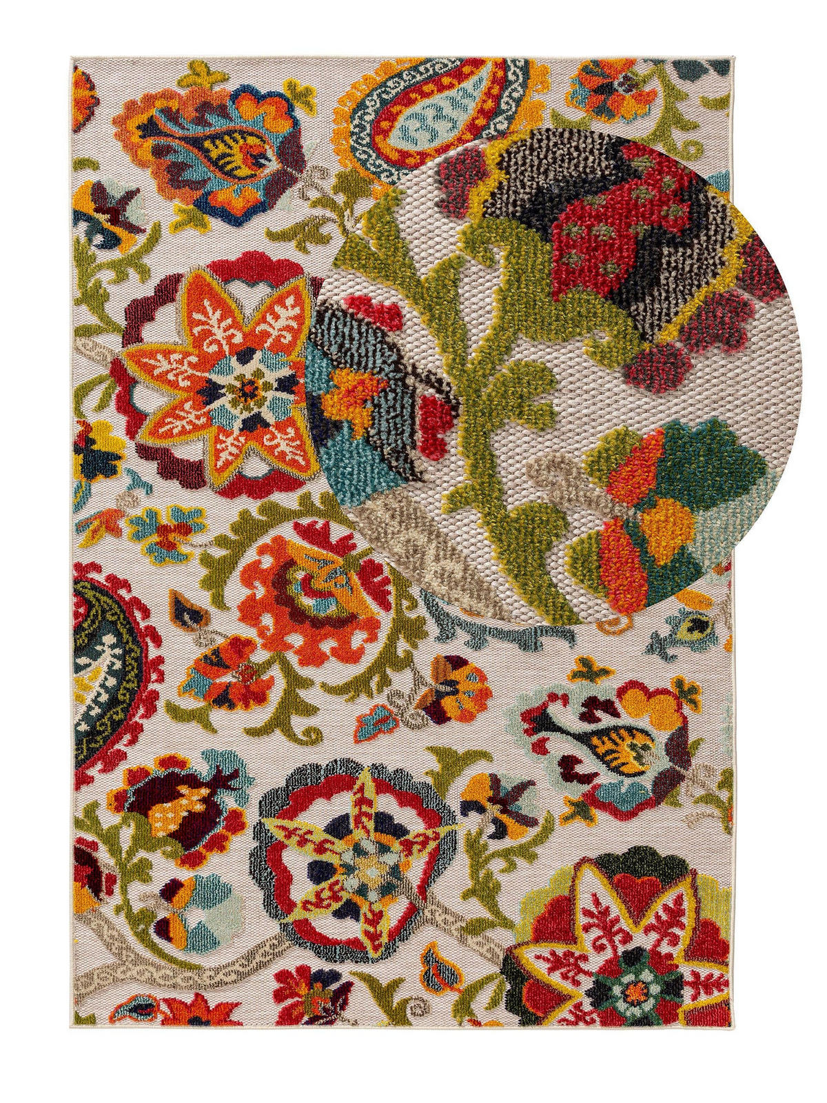 OUTDOOR-TEPPICH Noelia 200/290 cm - Multicolor, Kunststoff (200/290cm) - benuta Nest