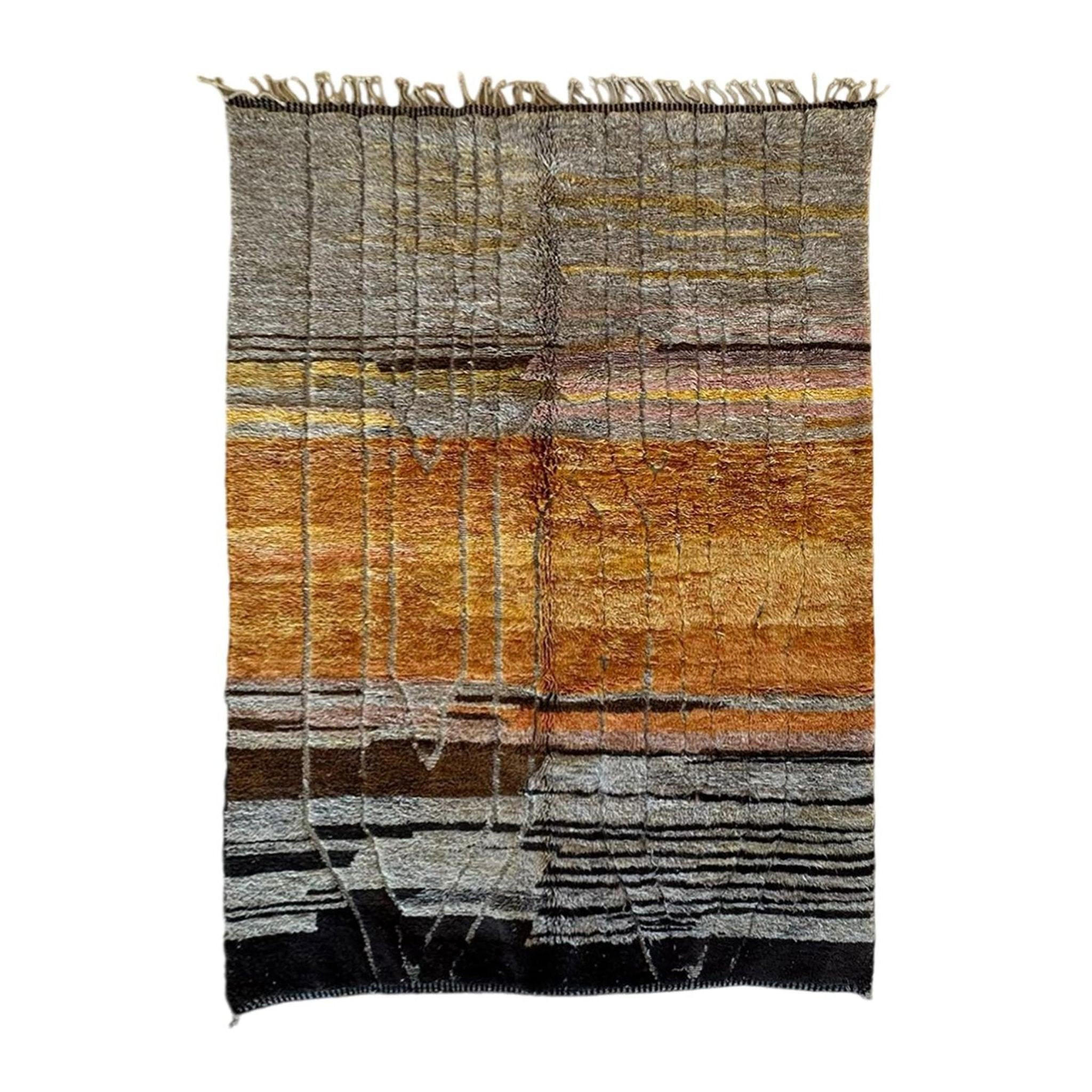 BERBERTEPPICH aus Marokko aus Wolle 250x 350 cm - Orange, Naturmaterialien (250/350cm) - AFK Living
