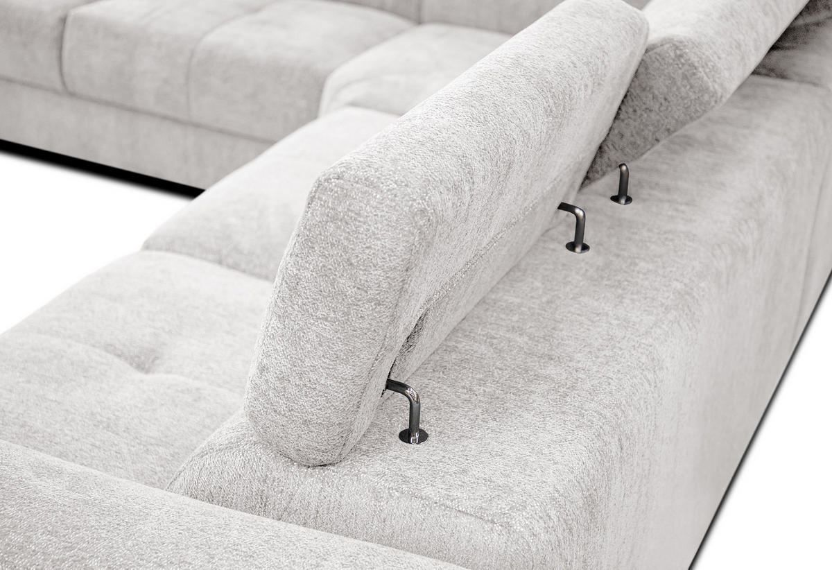 ECKSOFA CALVERA 5-Sitzer, weiß - Weiß, Holzwerkstoff/Textil (239/298cm) - Courtois Laville
