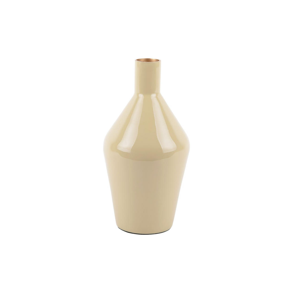 VASE Ivy Bottle Cone Braun 3/3/22 cm - Braun, Metall (22cm) - Present Time