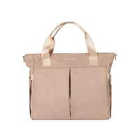 WICKELTASCHE Brielle beige wasserfest, Kinderwagenclips, Wickelunterlage, Reißverschluss - Beige, Textil (5/30/40cm) - Kikka boo