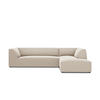 ECKSOFA rechts Ruby aus Samt beige 4 Sitzplätze - Beige, Textil (180/273cm) - Micadoni